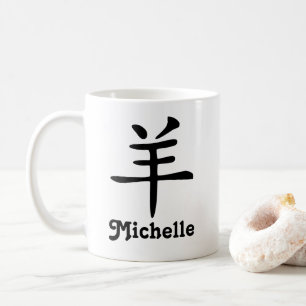 Chinese Zodiac Year of the Goat Add Name Coffee Mug