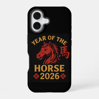 "Chinese Zodiac Year of the Horse 2026 iPhone 16 Case