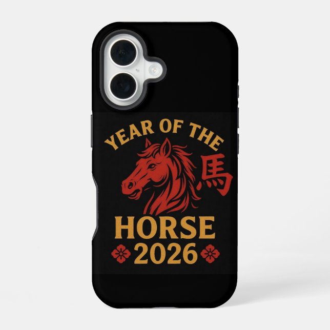 "Chinese Zodiac Year of the Horse 2026 iPhone Case (Back)