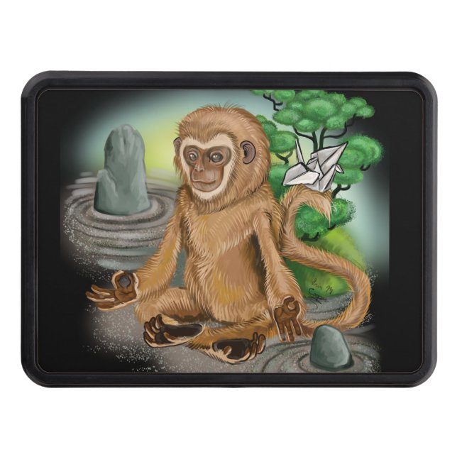Chinese zodiac year of the monkey hitch cover (Front)