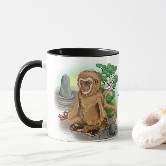 Chinese Zodiac Year of the Monkey Mug (With Donut)