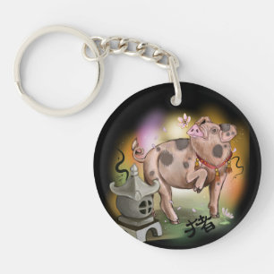 chinese zodiac year of the pig keychain