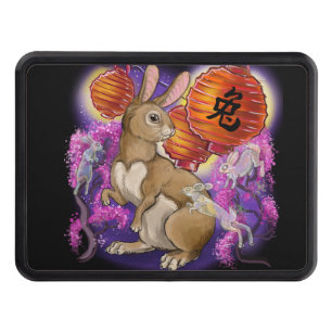 chinese zodiac year of the rabbit hitch cover
