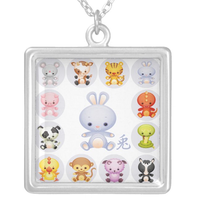 Chinese Zodiac Year of the Rabbit Necklace (Front)