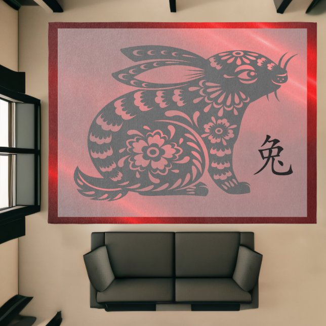 Chinese Zodiac Year of the Rabbit | Rug (Insitu (Indoor 1))