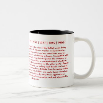 Chinese Zodiac Year Of The Rabbit Two-tone Coffee Mug by paper_robot at Zazzle