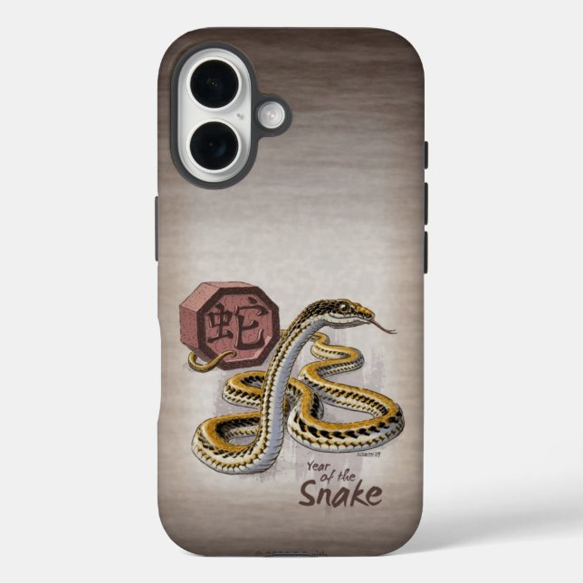 Chinese Zodiac Year of the Snake Art Case-Mate iPhone Case (Back)