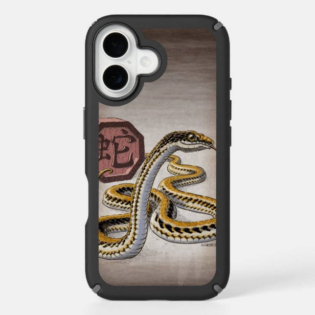 Chinese Zodiac Year of the Snake Art Speck iPhone Case (Front)