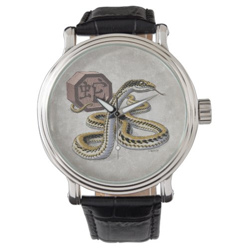 Chinese Zodiac Year of the Snake Art Watch