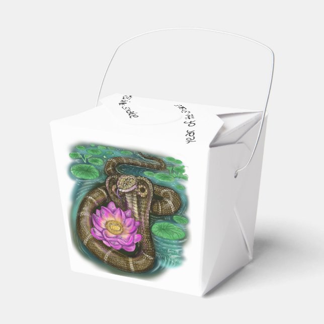 Chinese Zodiac Year of the Snake Favor Boxes (Front Side)
