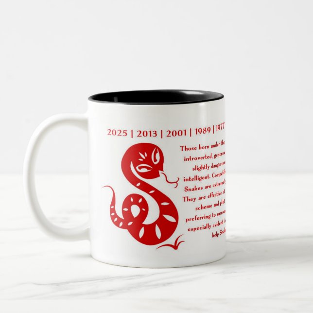 CHINESE ZODIAC YEAR OF THE SNAKE MUG (Left)