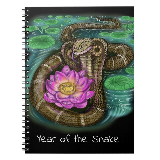 Chinese Zodiac Year of the Snake Notebook (Front)