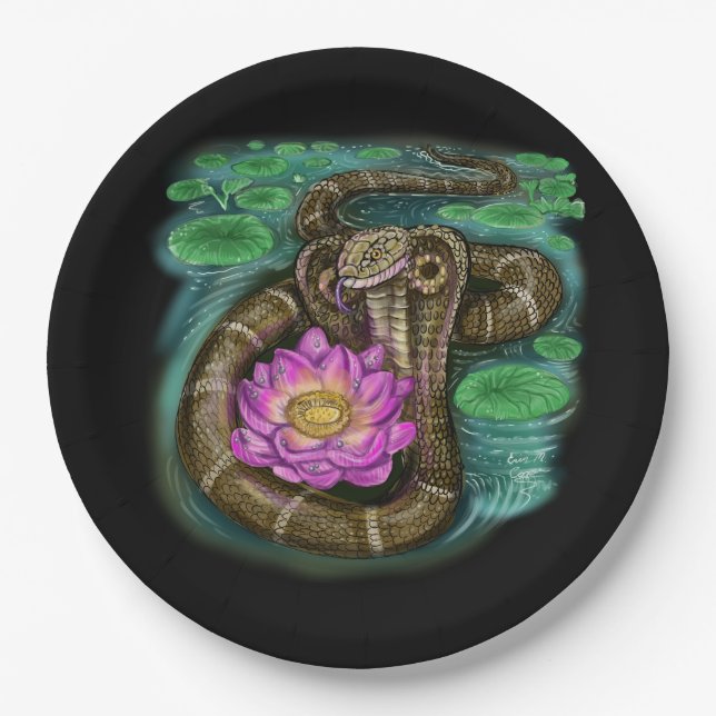 Chinese Zodiac Year of the Snake  Paper Plates (Front)