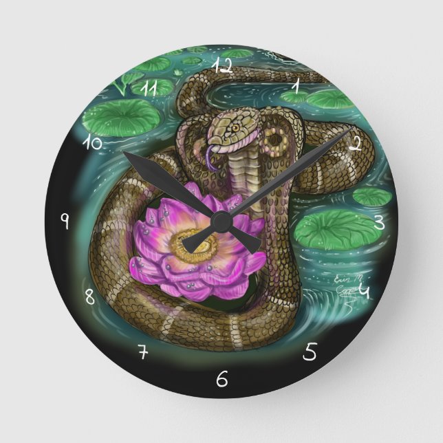 Chinese Zodiac Year of the Snake Round Clock (Front)