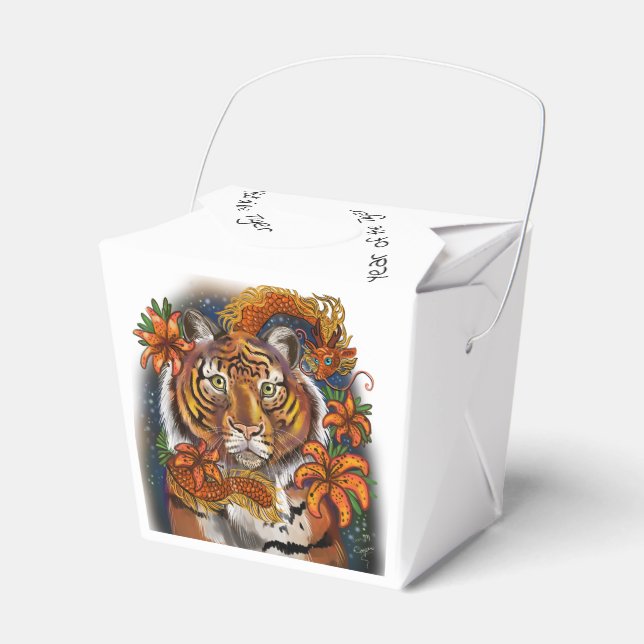 Chinese Zodiac Year of the Tiger Favor Boxes (Front Side)