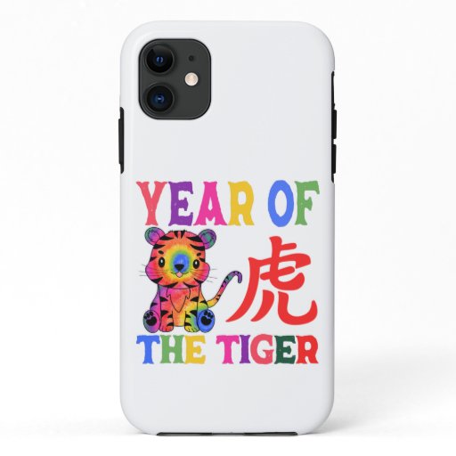 Chinese Zodiac - Year of the Tiger in Rainbow iPhone 11 Case
