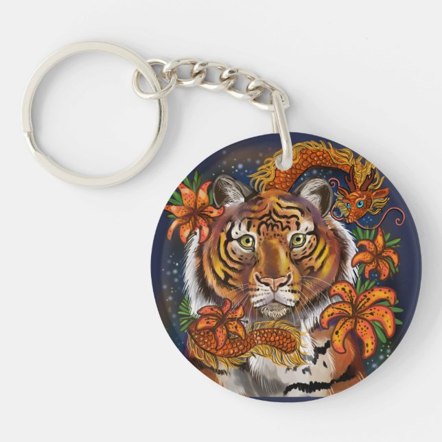Chinese zodiac year of the Tiger Keychain (Front)