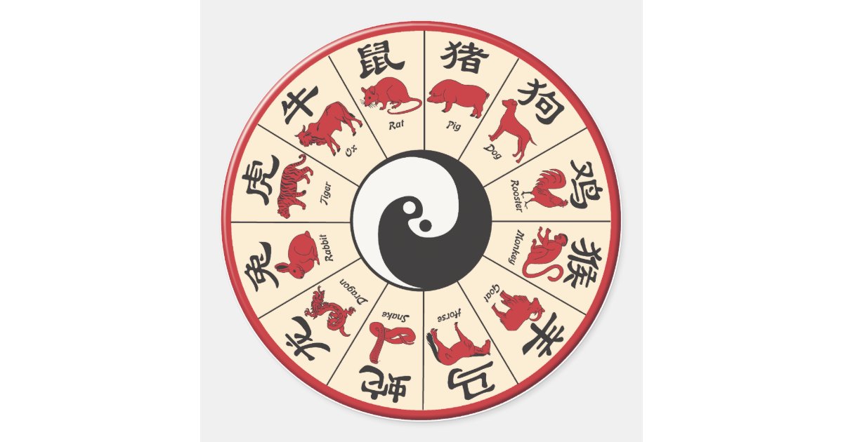 ChineseZodiac Classic Round Sticker | Zazzle