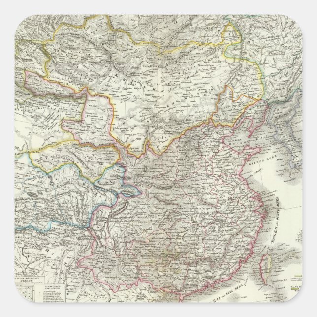Chinesische Reich - Chinese Empire Square Sticker (Front)