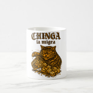 Chinga la migra Cat anti-ICE Political Protest Coffee Mug