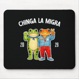 Chinga la migra funny frog protest graphic mouse pad