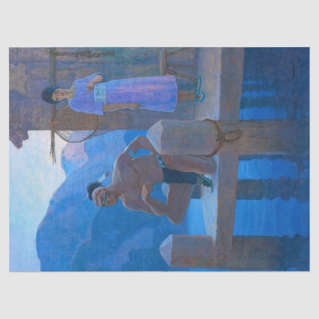 Chingachgook by Newell Convers Wyeth Tissue Paper (Front)