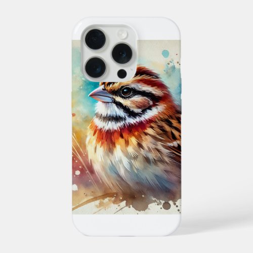 Chingolo campestre 250624AREF113 _ Watercolor iPhone 15 Pro Case