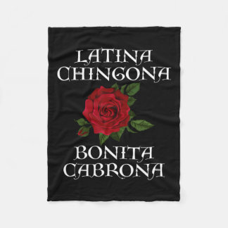 Chingona Bonita Cabrona Hispanic Chicana Feminist  Fleece Blanket