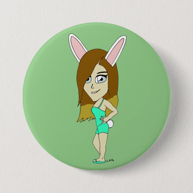 Chini Bunny girl  Button (Front)