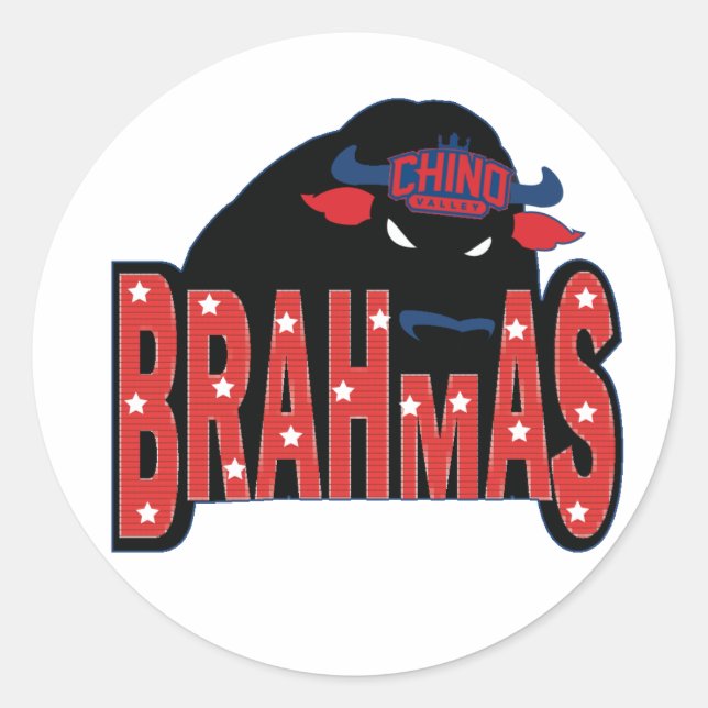 Chino Valley Brahmas Clear Sticker (Front)