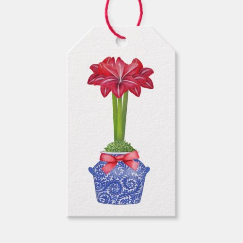 Chinoiserie Amaryllis Gift Tags