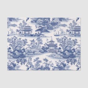 Chinoiserie Asian Landscape Painting Decoupage Tissue Paper