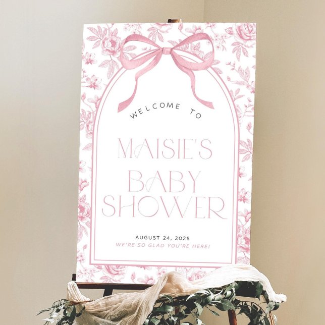 Chinoiserie Baby Shower Welcome Sign, Girl Baby  Foam Board (Creator Uploaded)