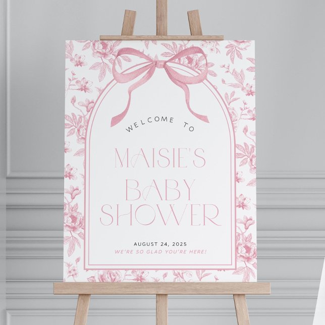 Chinoiserie Baby Shower Welcome Sign, Girl Baby  Foam Board (Creator Uploaded)