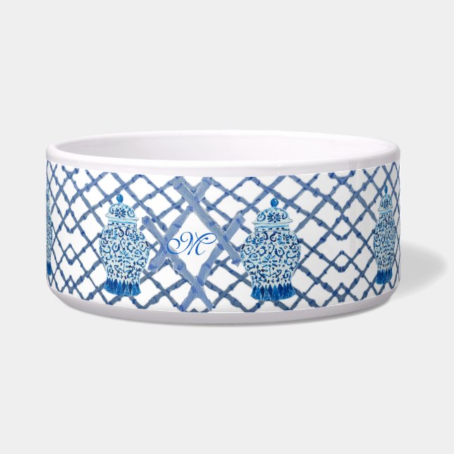 Chinoiserie Bamboo Ginger Jar  Jars Water  Bowl (Front)