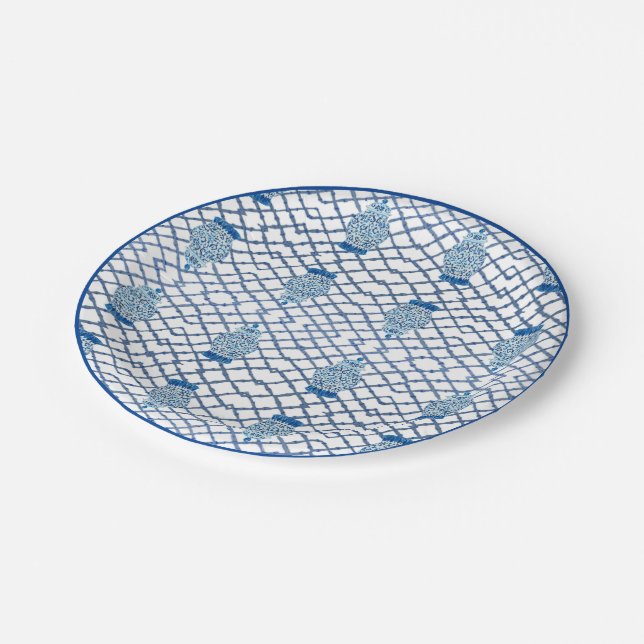 Chinoiserie Bamboo Ginger Jar  Paper Plates (Angled)