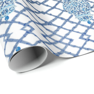 Chinoiserie Bamboo Ginger Jar Wrapping Paper
