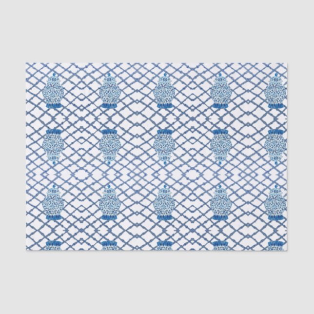 Chinoiserie Bamboo Ginger Jars   Tissue Paper (Front)