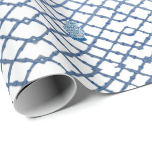 Chinoiserie Bamboo Ginger Jars  Wrapping Paper