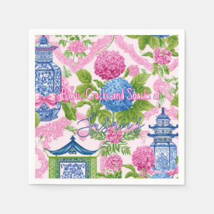 Chinoiserie Bams Cracks and Snacks Custom Mahjong Napkins