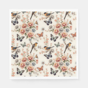 Chinoiserie Bird and Butterfly Harmony Napkins