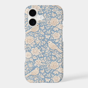 Chinoiserie Bird and Flower Seamless Pattern iPhone 17 Case
