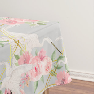 Chinoiserie Botanical Toile Tablecloth, Floral Green, White Chinoiseri –  Kate McEnroe New York