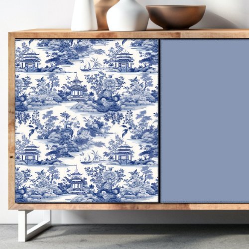  Chinoiserie Blue and White Decoupage Tissue Paper