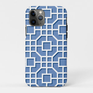 Chinoiserie Blue and White Fret Pattern iPhone 11 Pro Case
