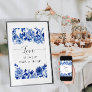 Chinoiserie Blue and White Love is Sweet Dessert Poster