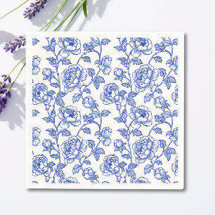 Chinoiserie Blue and White Paper Napkins