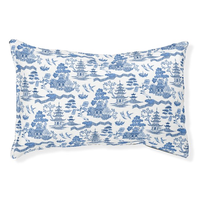 Chinoiserie Blue and White Pet Bed  (Front)
