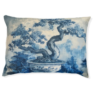 Chinoiserie Blue and White Porcelain Design Pet Bed