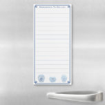 Chinoiserie Blue And White To Do List Magnetic Notepad<br><div class="desc">Elegant notepad that you can personalize with your own text including a name. The design features a Greek Key corner border with watercolor Ginger Jar images. These were originally handpainted by me before being scanned into digital form. Please note you can delete the ginger jars individually and / or add...</div>